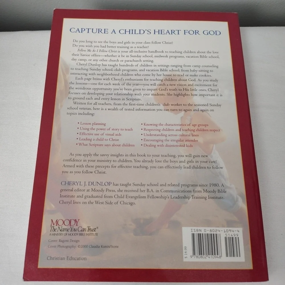 Follow Me As I Follow Christ:‎ A Guide for Teaching Children in a Ch - VERY GOOD